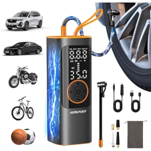 Airspirit 12V Portable Tire Inflator: $11.99