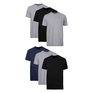 Hanes Men's Cotton T-Shirts 6-Pack: $15.40