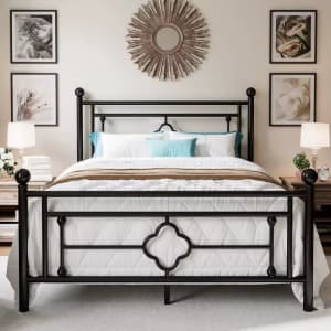 HOOMIC 14" Metal Platform Bed Frame: From $50