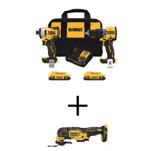 DeWalt 20V Max Cordless Combo Kit W/ Atomic 20V Max Cordless Oscillating Multi Tool: $299