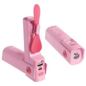 Halo FanPal 2,000mAh Mini Fan/Power Bank with LED Light: From $12