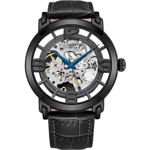 Stuhrling Original Men's Skeleton Automatic Dress Watch: $90