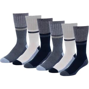 Amazon Essentials Men's Colorblock Crew Sock 6-Pack: $9.60