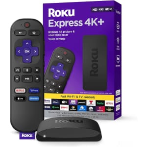 Roku Express 4K+ Streaming Media Player (2021): $27