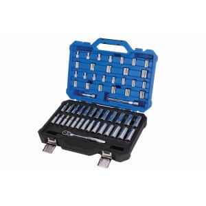 Kobalt 55-Piece Standard (SAE) and Metric Mechanics Tool Set: $25