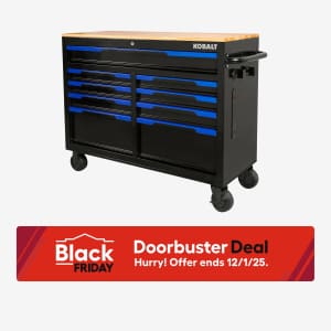 Kobalt 9-Drawers Rolling Wood Work Bench: $298
