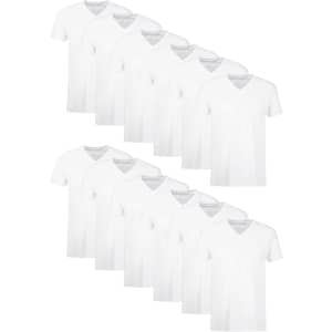 Hanes Men's Cotton Undershirt T-Shirt 12-Pack: $24