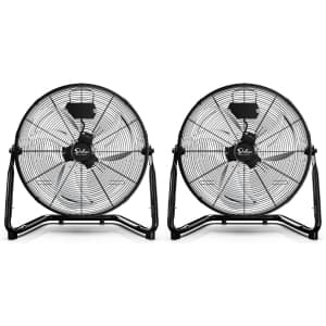 Simple Deluxe 20" 3-Speed Metal Industrial Floor Fan 2-Pack: $70