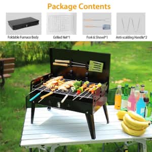 Portable Charcoal Grill: $24