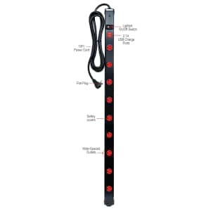 Hyper Tough 9-Outlet 10-Foot Metal Strip Cord: $22