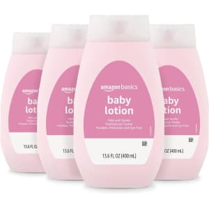 Amazon Basics Baby Lotion 13.6-oz Bottle 4-Pack: $8.98