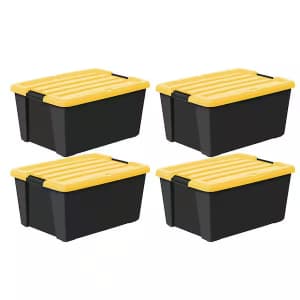 Iris 45-Quart Plastic Storage Bin 4-Pack: $31 Iris 45-Quart Plastic Storage Bin 4-Pack: $31