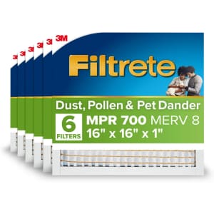 Filtrete 16x16x1" AC Furnace Air Filter 6-Pack: $35 w/ Subscribe & Save