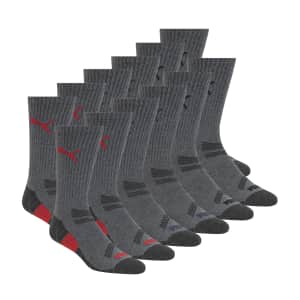 PUMA Men's Crew Socks 12-Pack: $17