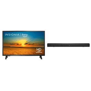 Insignia F20 Series NS-32F201NA23 32" 720p LED HD Smart Fire TV and 2.0-Channel Soundbar: $120 Insignia F20 Series NS-32F201NA23 32" 720p LED HD Smart Fire TV and 2.0-Channel Soundbar: $120