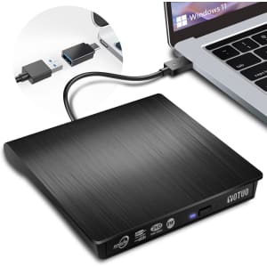 Portable USB 3.0 External DVD Drive: $13