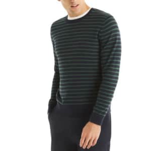 Nautica Men's Navtech Classic-Fit Stripe Crewneck Sweater: $18.86
