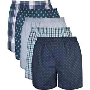 Gildan Men's Woven Boxers 5-Pack: $12.80