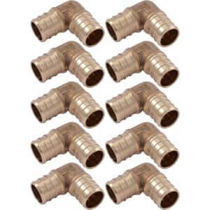 SharkBite Brass Crimp 90° Elbow 10-Pack: $19
