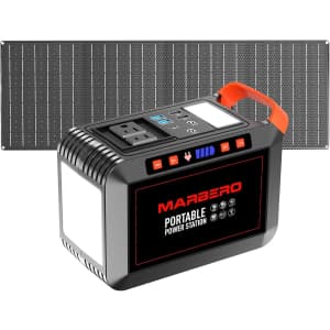 Marbero 148Wh Solar Generator with 40W Solar Panel: $101.99
