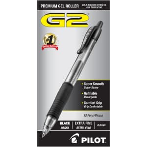 Pilot G2 Premium Gel Roller Pens, 0.5 mm 12-Pack: $13
