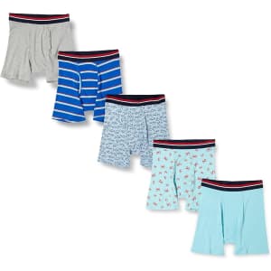Amazon Essentials Men's Comfortable Cotton Tag-Free Boxer Brief 5-Pack: $13 Amazon Essentials Men's Comfortable Cotton Tag-Free Boxer Brief 5-Pack: $13