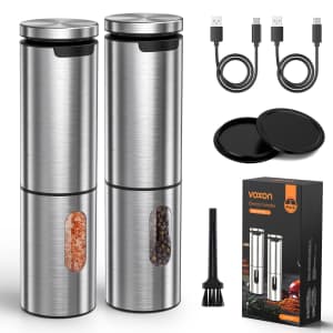 Electric Salt and Pepper Grinder Set: $28.69 Electric Salt and Pepper Grinder Set: $28.69