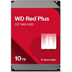 Western Digital 10TB WD Red Plus NAS Internal Hard Drive: $170