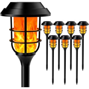 HMDecor Solar Torch Lights 8-Pack: $21
