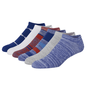 Hanes Men's No Show Socks 6-Pack: $5.95
