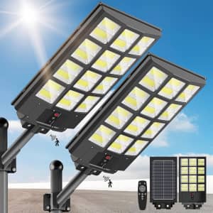 Sunwish 5000W Solar Street Lights 2-Pack: $34.99