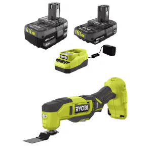 Ryobi 18V ONE+2 Battery + Charger Kit: $99 w/ FREE tool worth up to $79
