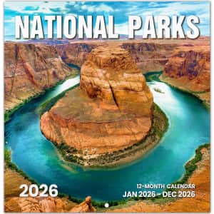National Parks 2026 Wall Calendar: $4.99 w/ Prime