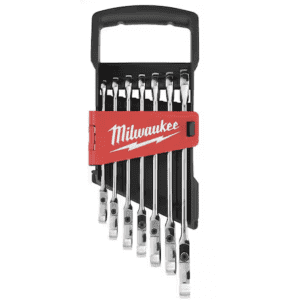 Milwaukee 144-Position 7-PIece Flex-Head Ratcheting Combination Metric Wrench Set: $129