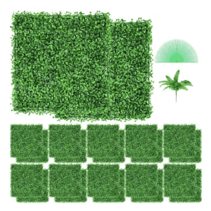 Vevor 10" x 10" Artificial Boxwood Panels 24-Pack: $37.96