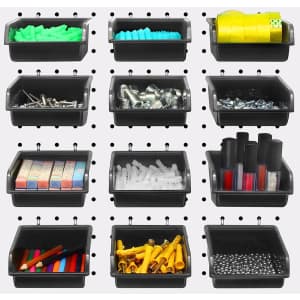 Pegboard Bins & Hooks Assortment: $8.99
