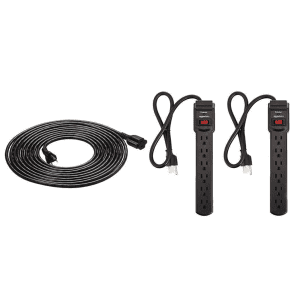 Amazon Basics 20-Foot Extension Cord and Surge Protector 2-Pack: $19 Amazon Basics 20-Foot Extension Cord and Surge Protector 2-Pack: $19
