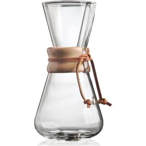 Chemex 3-Cup Pour-Over Glass Coffeemaker: $30 Chemex 3-Cup Pour-Over Glass Coffeemaker: $30