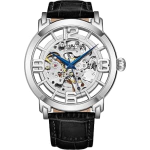 Stuhrling Original Men's Skeleton Automatic Dress Watch: $90