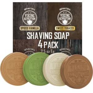 Viking Revolution 2.5-oz. Shaving Soap 4-Pack: $7.90 w/ Prime