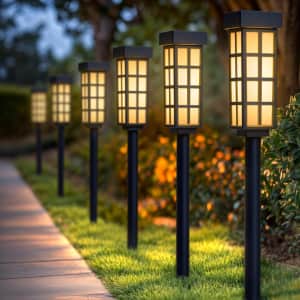 24" Solar Pathway Light 8-Pack: $25
