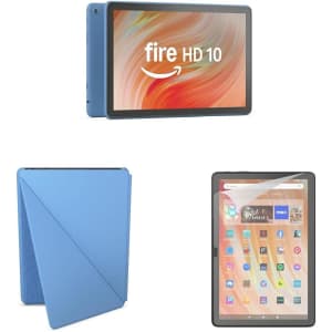 Amazon Fire HD 10 Bundle with Case & Protector: $114 w/ Prime