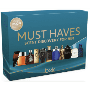 Belk Beauty Must Haves 11-Scent Discovery For Him: $15 Belk Beauty Must Haves 11-Scent Discovery For Him: $15