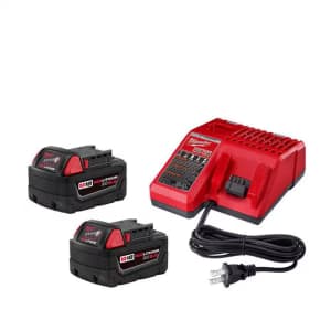 Milwaukee M18 18V Lithium-Ion XC Starter Kit: $299 w/ free tool worth up to $250
