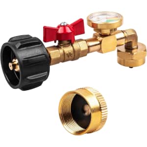 Siasky Propane Refill Adapter w/ Valve and Gauge: $9.99