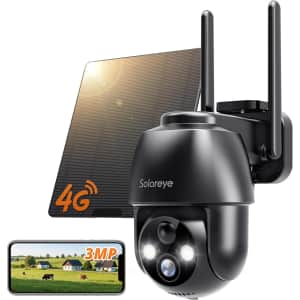 Solareye 4G LTE Cellular Outdoor Camera: $25 w/ Prime