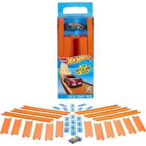Hot Wheels Toy Car Track Set w/ 1:64 Scale Vehicle: $14