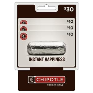 $30 Chipotle Gift Card at Sam's Club: $30 $30 Chipotle Gift Card at Sam's Club: $30