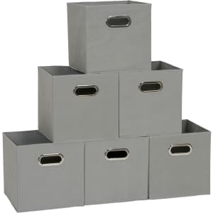 Household Essentials Foldable Fabric Storage Bin 6-Pack: $11 w/ Prime