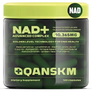 Qanskm NAD+ 10,365mg Supplement 120-Count Bottle: $16.79 Qanskm NAD+ 10,365mg Supplement 120-Count Bottle: $16.79